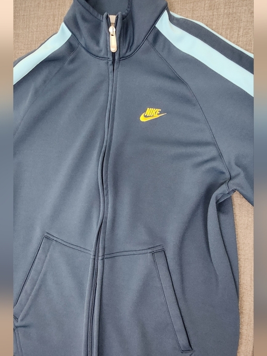 Nike Other - Nike Logo Blue 2 Stripe Zip Up Track Jacket. Large